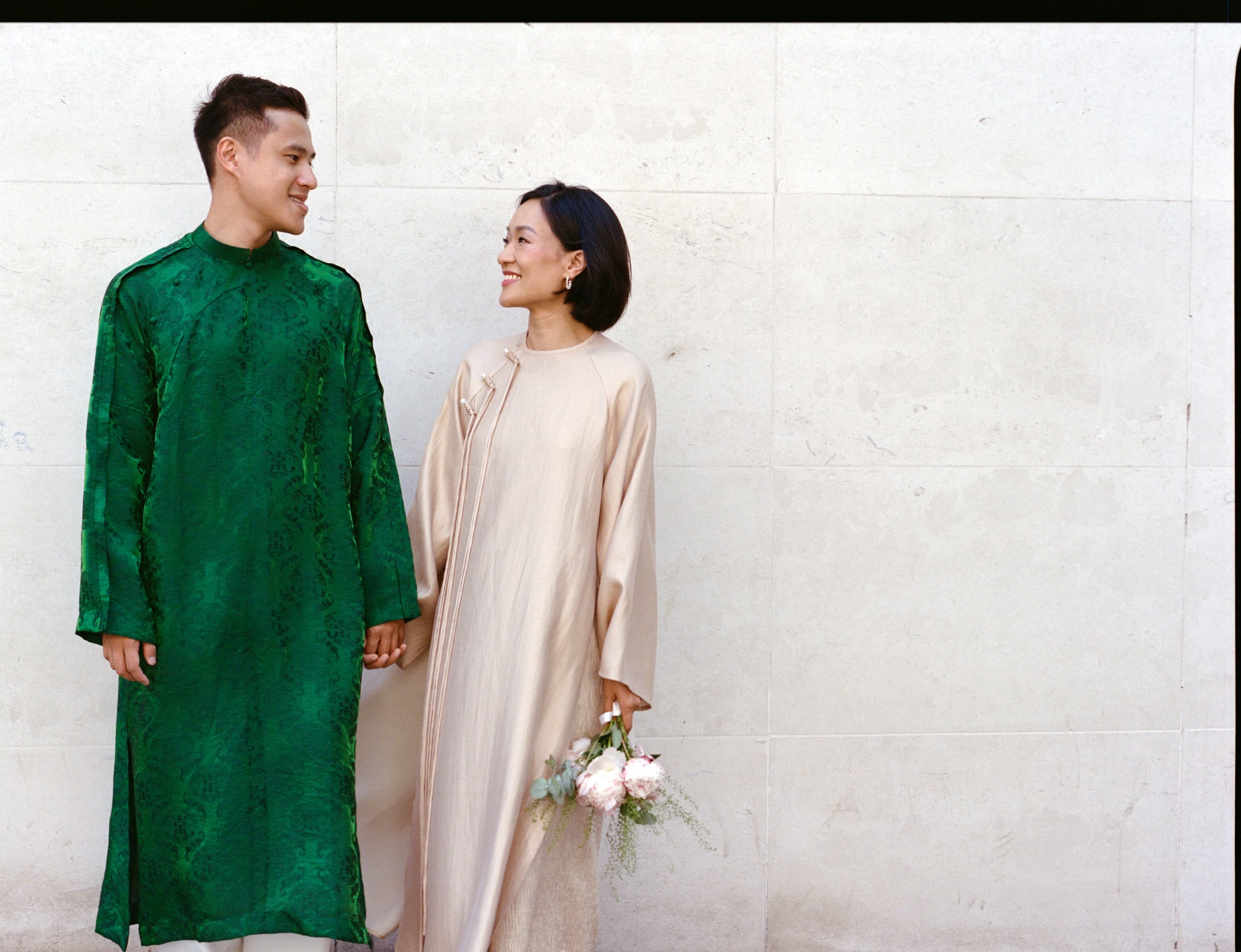 Mai and Nam on their wedding day